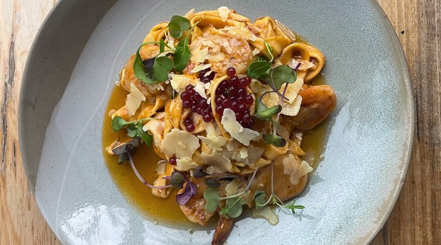 Seafood Fettuccine - Paperbark Cafe @ Kuranga Native Nursery
