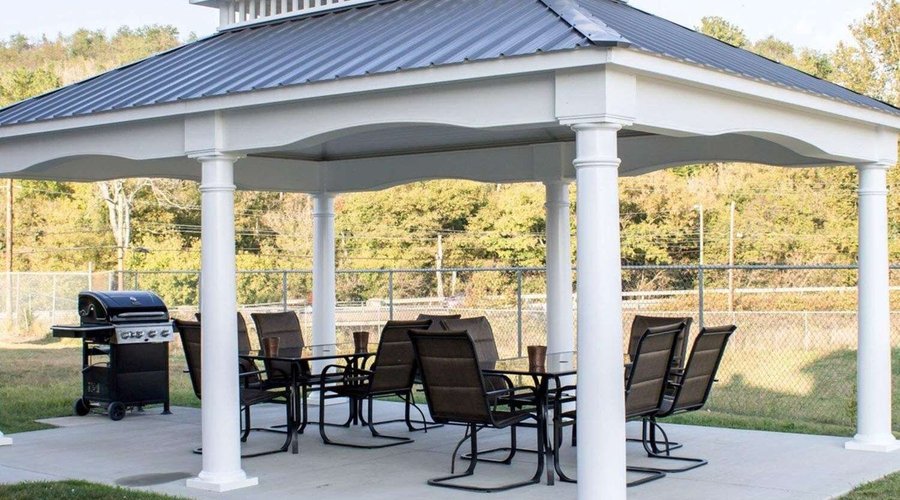 Relax in the hotel's gazebo