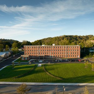 Exterior Aerial View of the Front of the Hotel