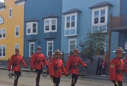Canada Day parade in front of the Gerties Wing