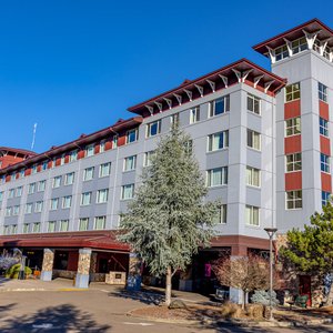 Exterior of Seven Feathers Hotel. 