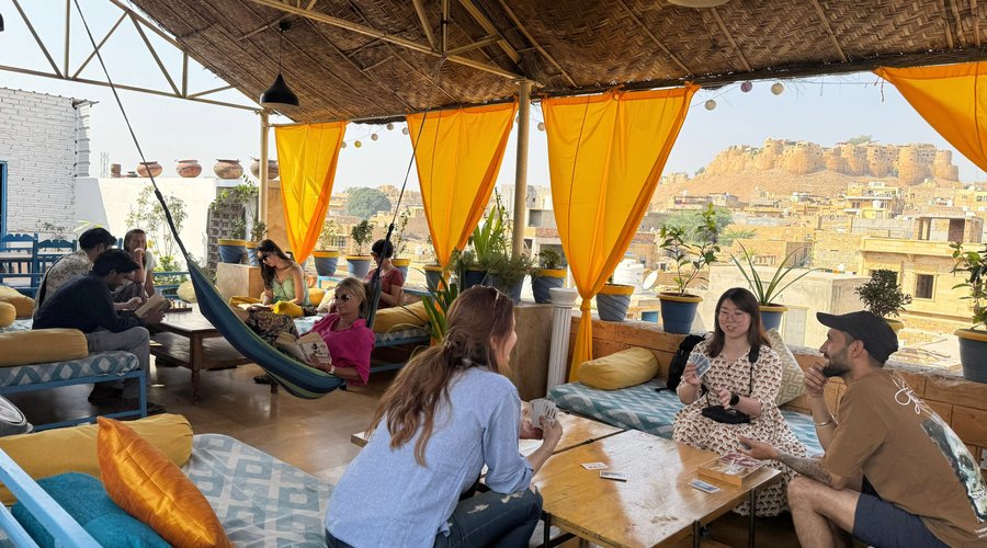 Rooftop view  and cafe area