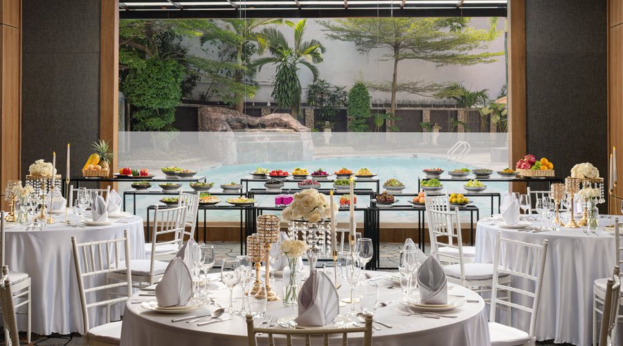 Our elegant meeting room transforms into the perfect wedding venue for your special day.