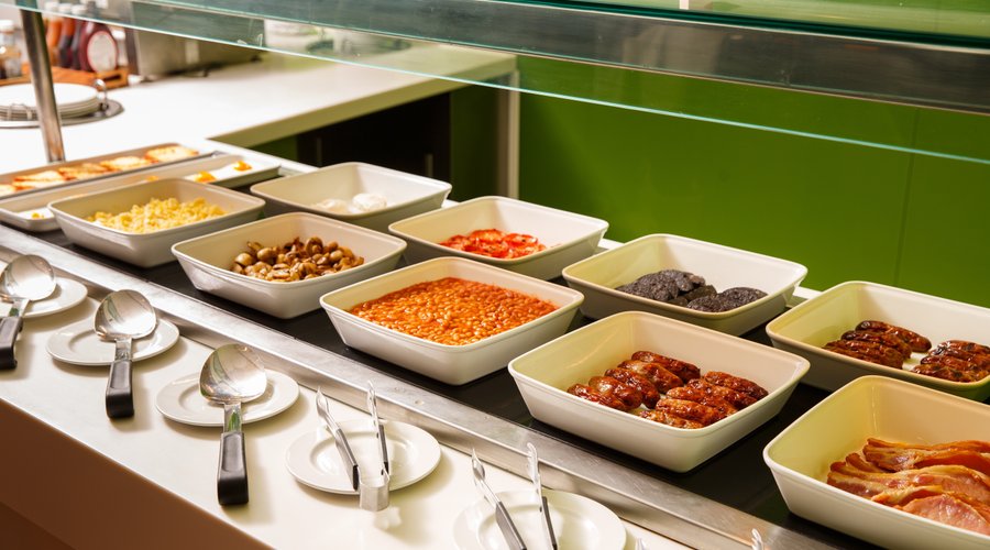 English breakfast freshly cooked every day with vegeterian choices