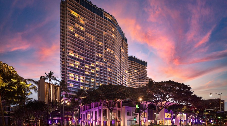 Waikiki Beach at night