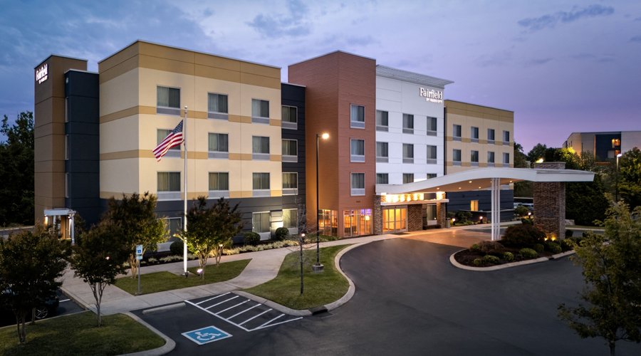 Hotel Exterior at Dusk