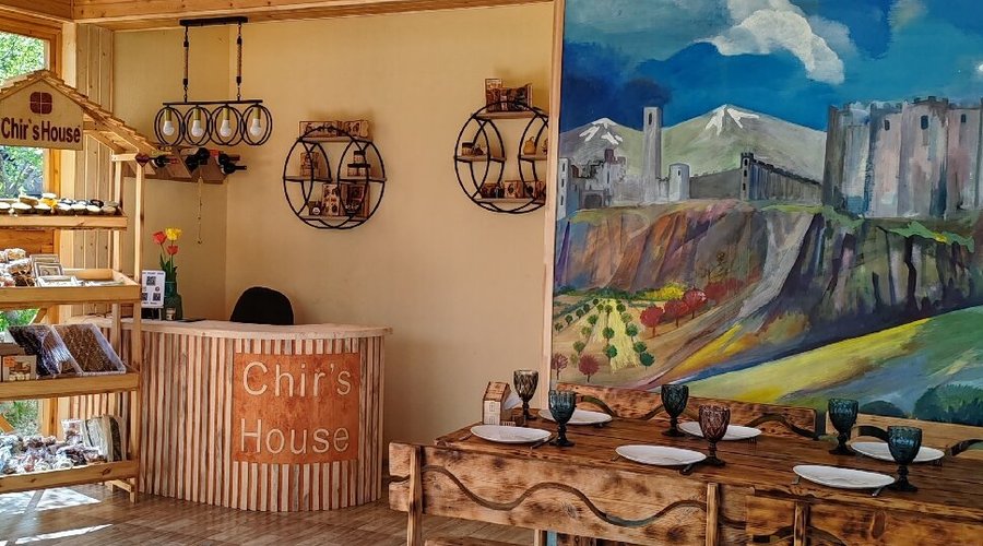 Here you can taste traditional armenian foods, dry fruits and organic strawberries