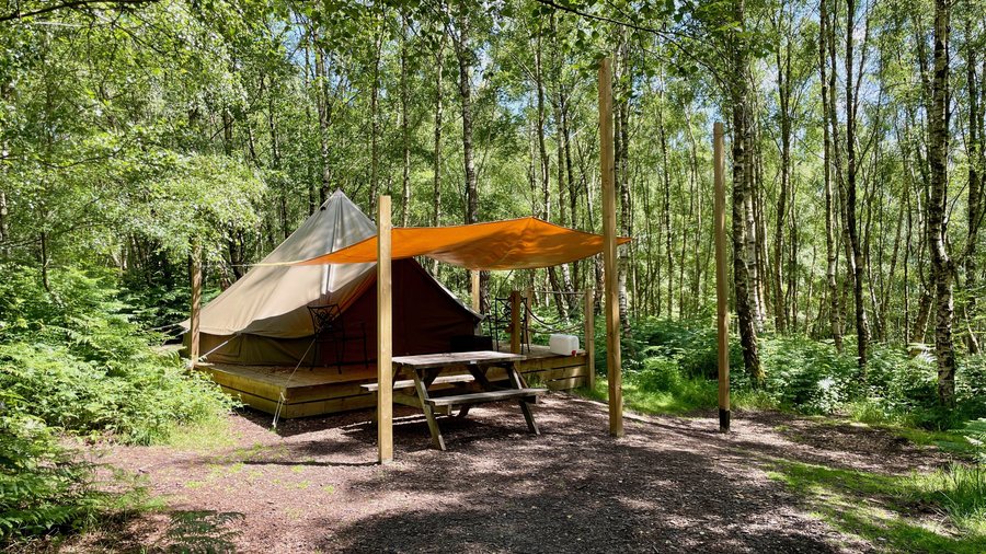 'Wild Glamping' Bell Tent at Beech Estate Campsite