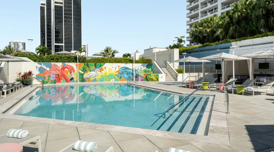 Rooftop Pool and Cabanas