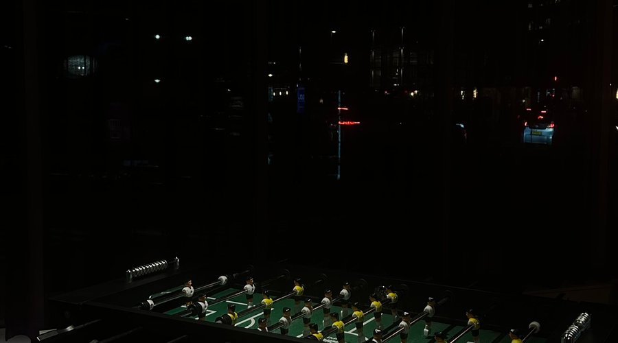 Football table in the lobby