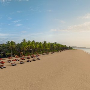 Pristine white sand beach of Nusa Dua