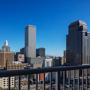 Spectacular view of downtown New Orleans from South Rampart St 