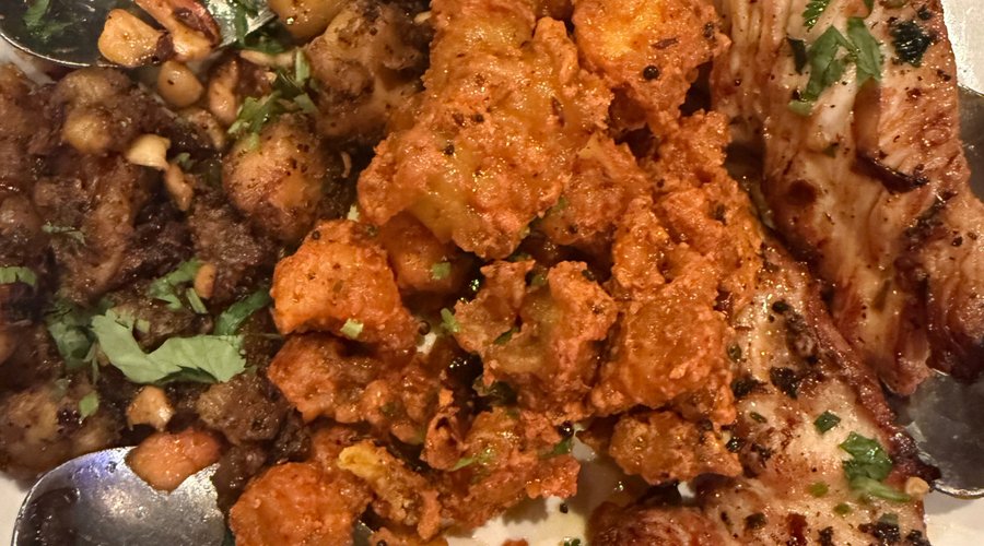 “Appetizers” 
Mediterranean chicken
Peppery chicken
Chicken 65