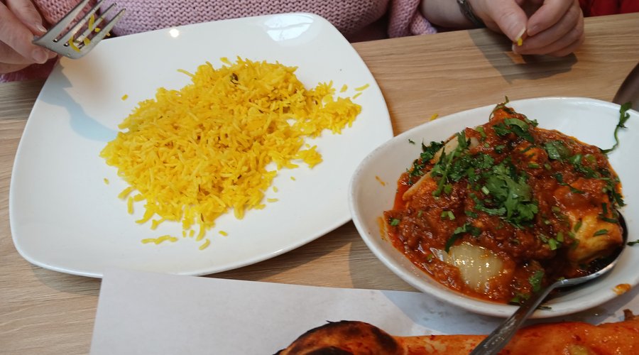 Chicken curry pile rice