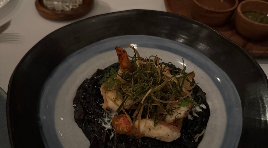 King Prawns Black Risotto