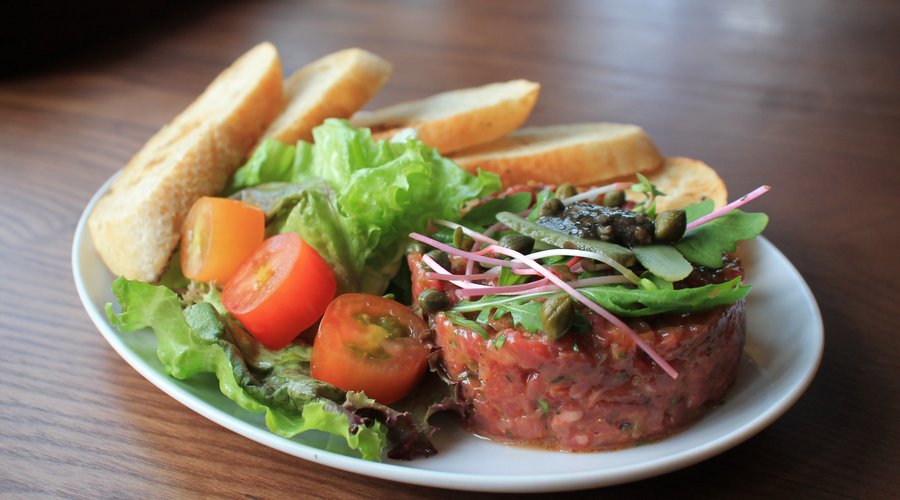 Beef Tartare with Truffle Tapenade 