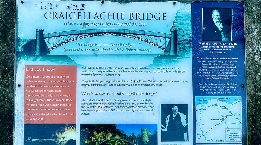 Information board at the car park. 