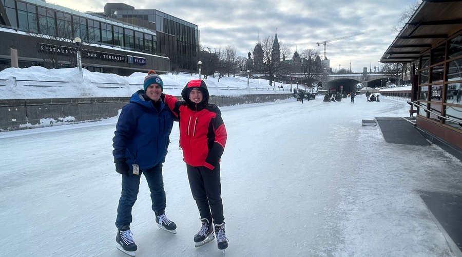 Getting ready to skate the full 7.8kms.
