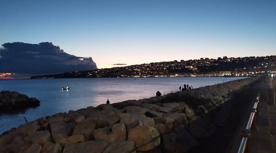 Lungomare Partenope al tramonto