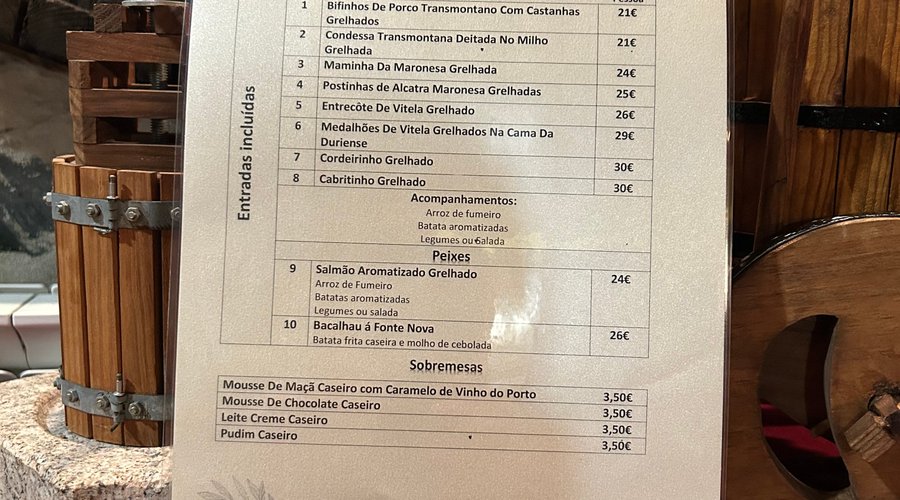 Menu em Português 