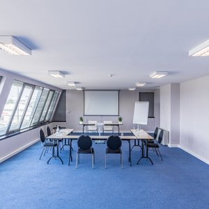 Our top floor meeting room reflects Lisbon's sunlight