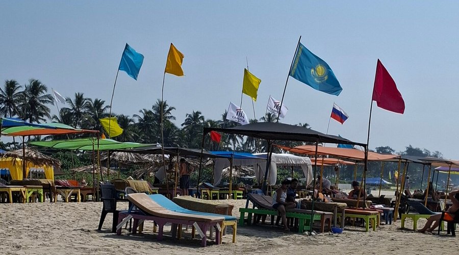 Flags, sunloungers, umbrellas and gazebos at Cameron's 