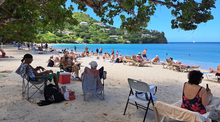 Ship passengers stole the chairs from the pool area