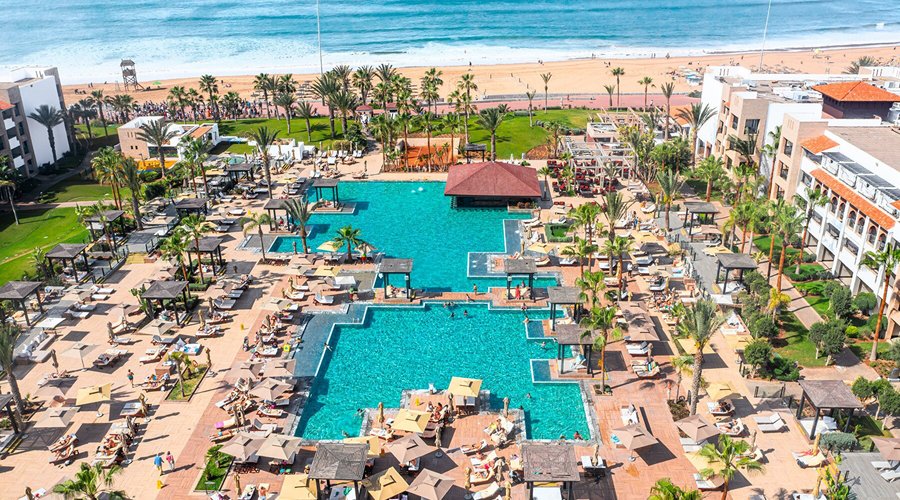 Aerial pools view