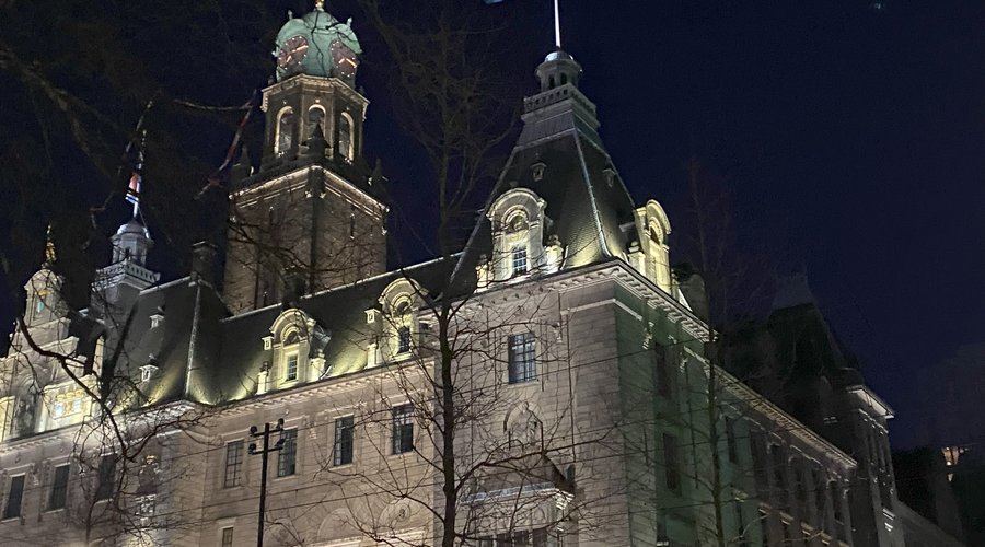 Het stadhuis van Rotterdam.