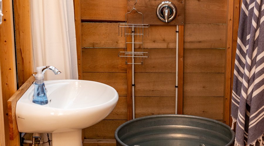 Every tent has a cedar wood ensuite