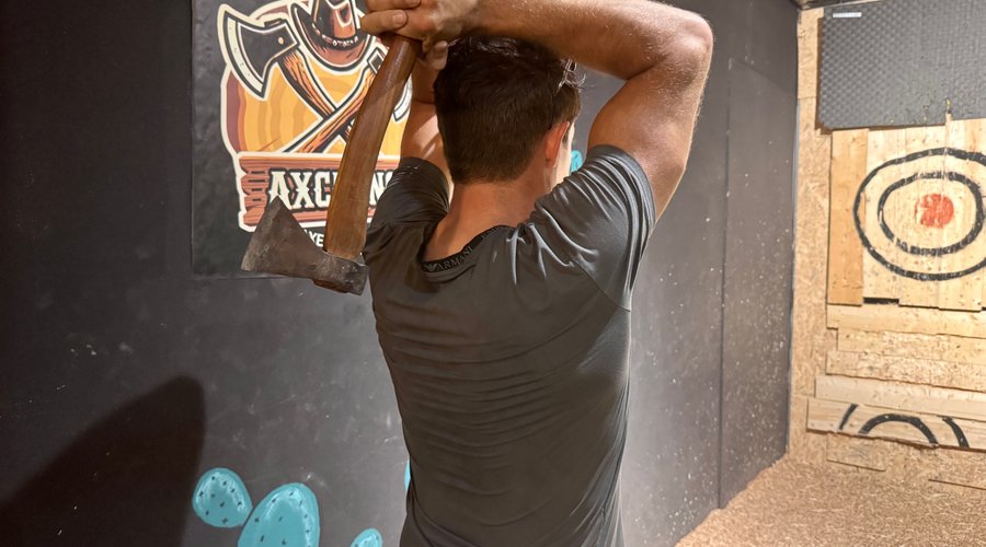 Trying a new axe