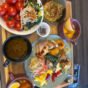 朝食は野菜を沢山取れます