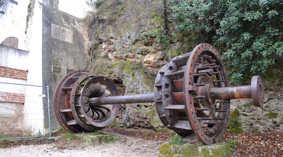 from the original hydro-power plant.