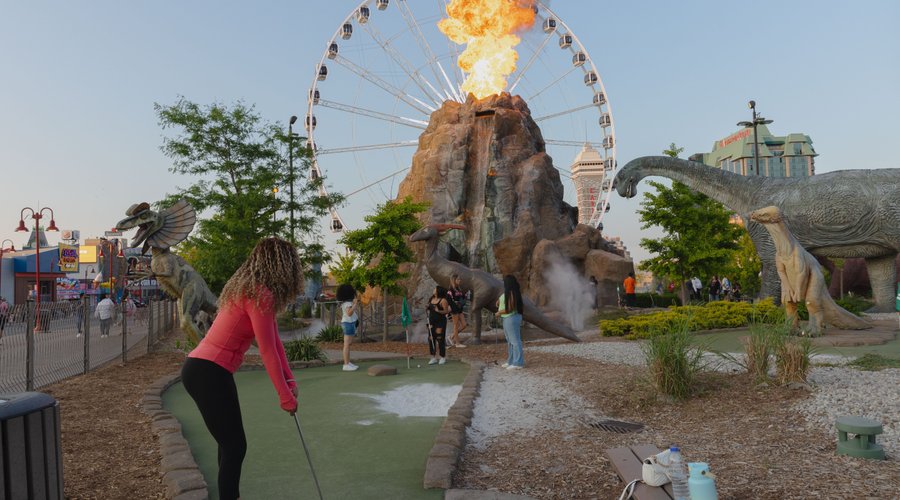 Check out our 50-foot high active steam-erupting volcano.