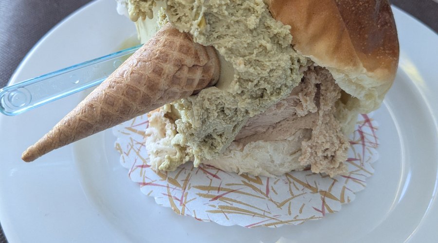 Brioche con gelato