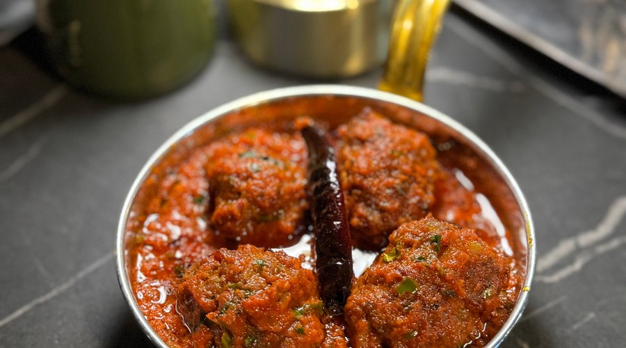 Kofta Curry (Meat Balls) hot sweet and sour.