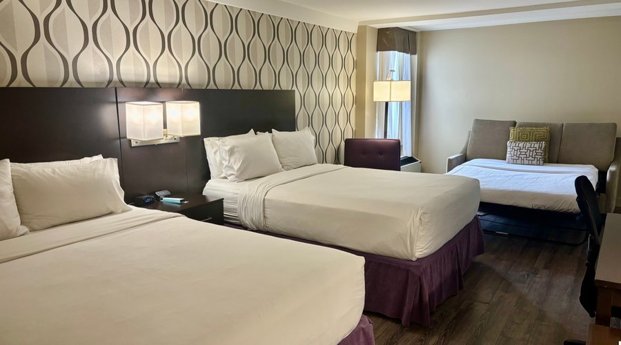 2 Queen Beds with Pull out Sofa 