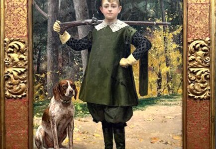 This lovely painting is huge; of the artist's son.
