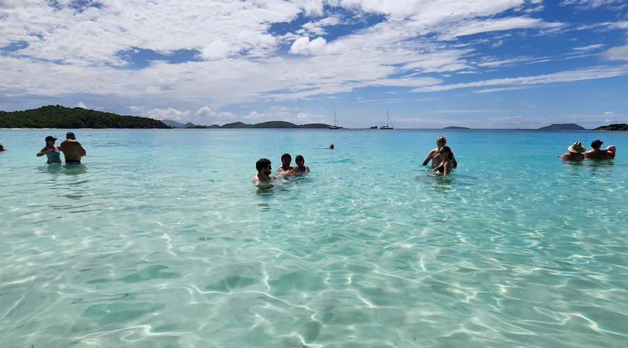 clear water and white soft sand