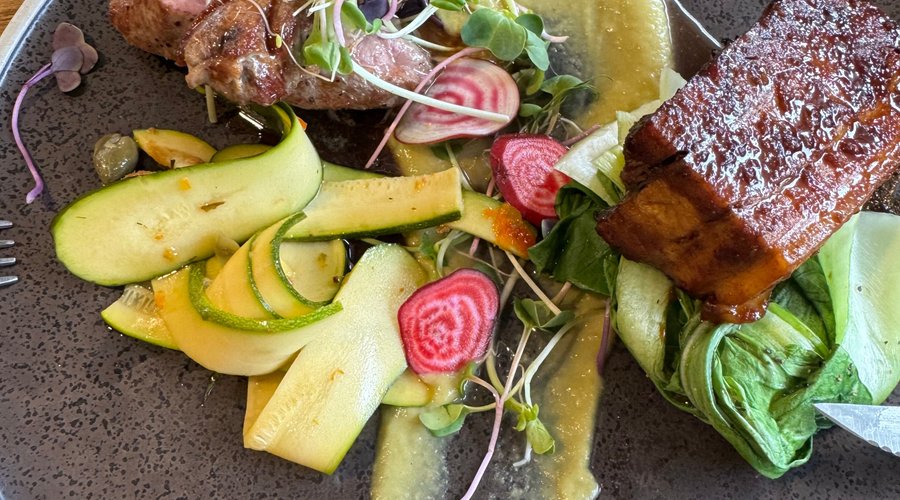 Duck and pork belly