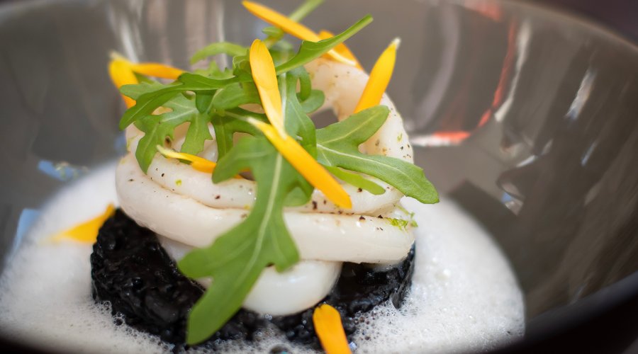 Risotto nero met hollandse inktvis