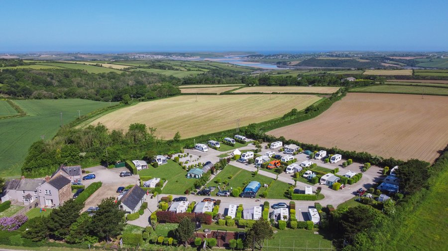 Aerial view towards the Camel Estuary, Padstow & Rock