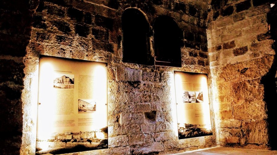 The ground floor of Koules Castle housed storage rooms, barracks, and a prison, while the upper floor contained the commander's quarters and additional defensive positions