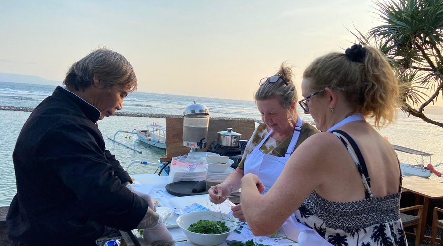 seaside cooking class with moringa soup