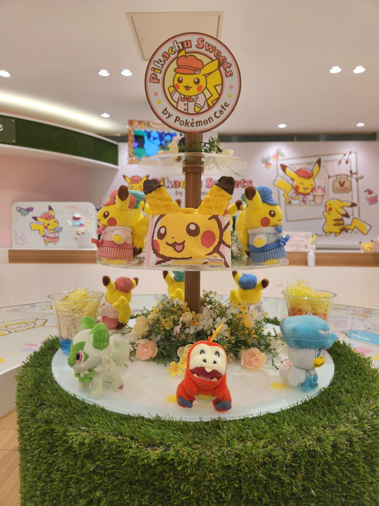 Pokemon Cafe 2022 Pikachu Sweets Plush Toy (Green Version)