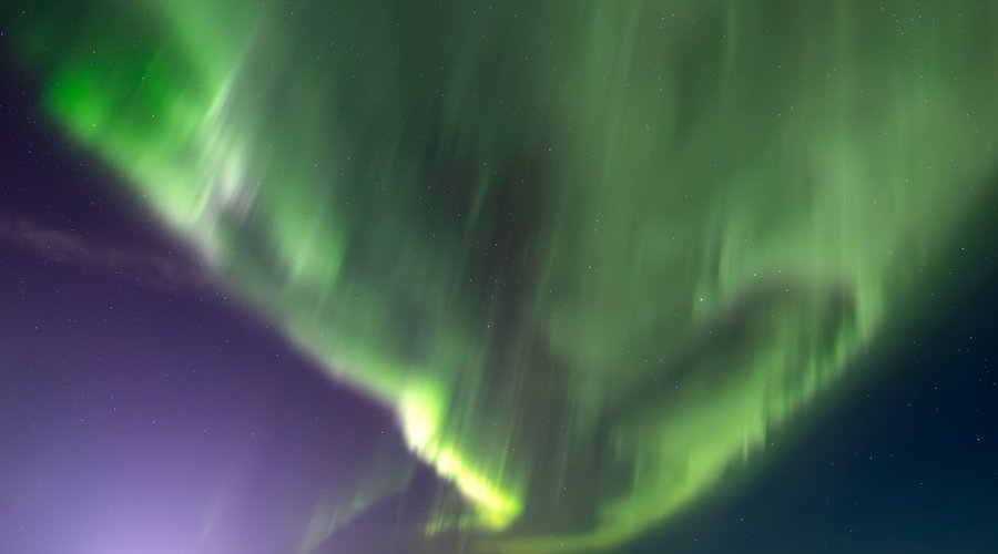 Northern lights on hotel rivershore
