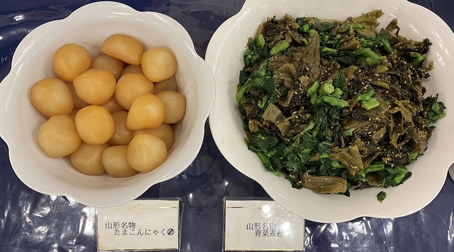 山形名物　玉コン＆青菜