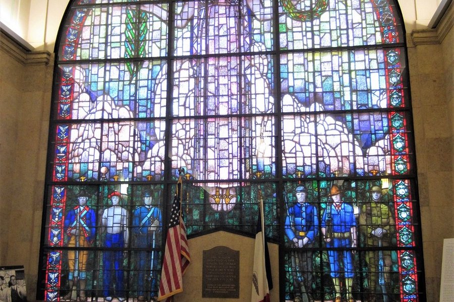 Grant Wood Window in Veteran's Memorial Auditorium image
