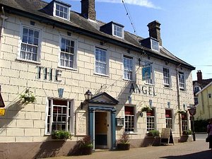 The Angel Hotel in Halesworth, image may contain: Hotel, Neighborhood, City, Inn