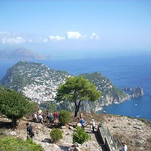 View from Mt Solaro on Capri towards Italian mainland